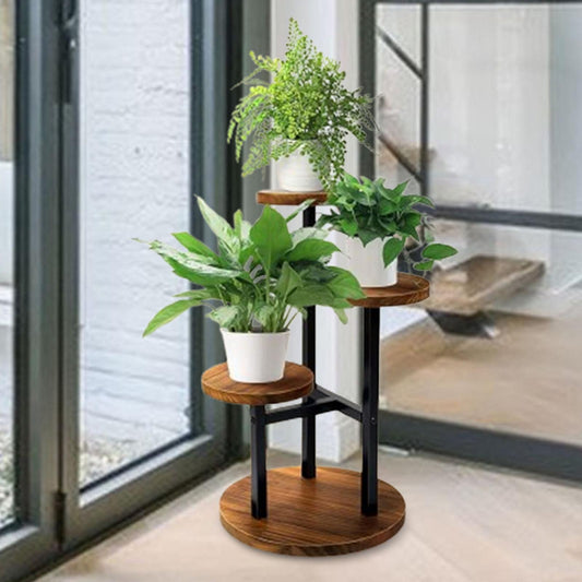 3 Tiers Plant Stand Display Rack Floor Standing Rack Decorative Plant Holder for Apartment Drawing Room Farmhouse Hotel Cafe