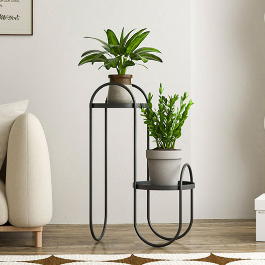2 Tier Plant Stand Iron Flower Pot Holder Potted Plant Stand Indoor Outdoor Display Rack For Home Patio Garden Balcony Decor