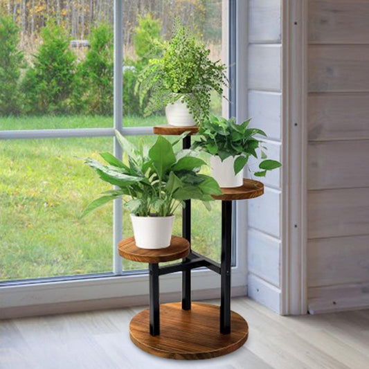 3 Tiers Plant Stand Display Rack Floor Standing Rack Decorative Plant Holder for Apartment Drawing Room Farmhouse Hotel Cafe