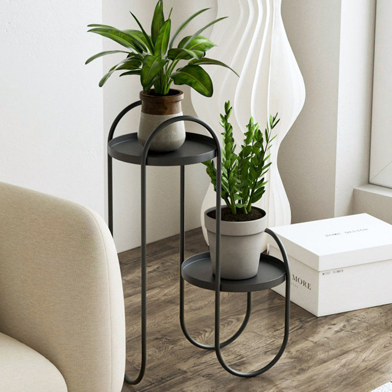 2 Tier Plant Stand Iron Flower Pot Holder Potted Plant Stand Indoor Outdoor Display Rack For Home Patio Garden Balcony Decor