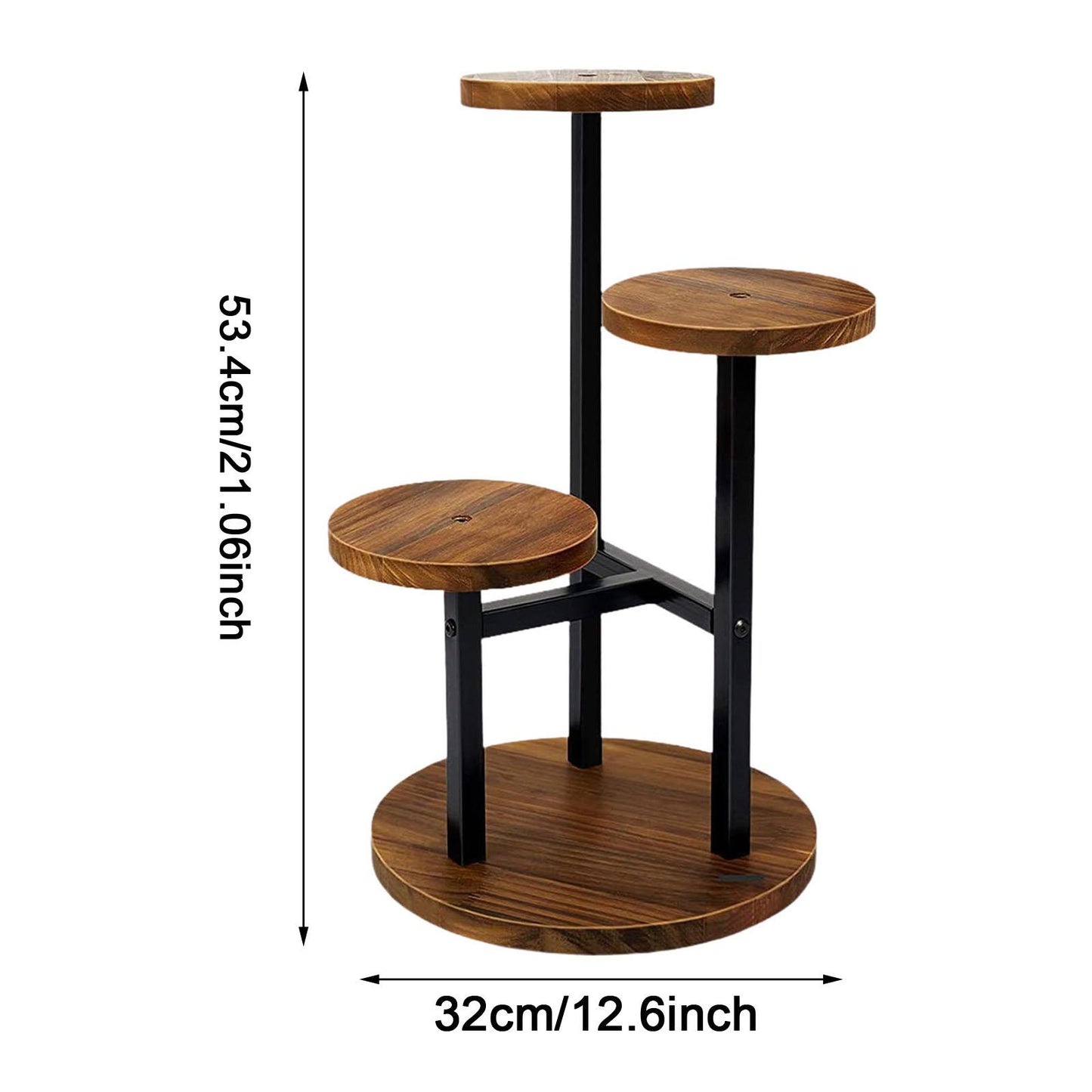 3 Tiers Plant Stand Display Rack Floor Standing Rack Decorative Plant Holder for Apartment Drawing Room Farmhouse Hotel Cafe