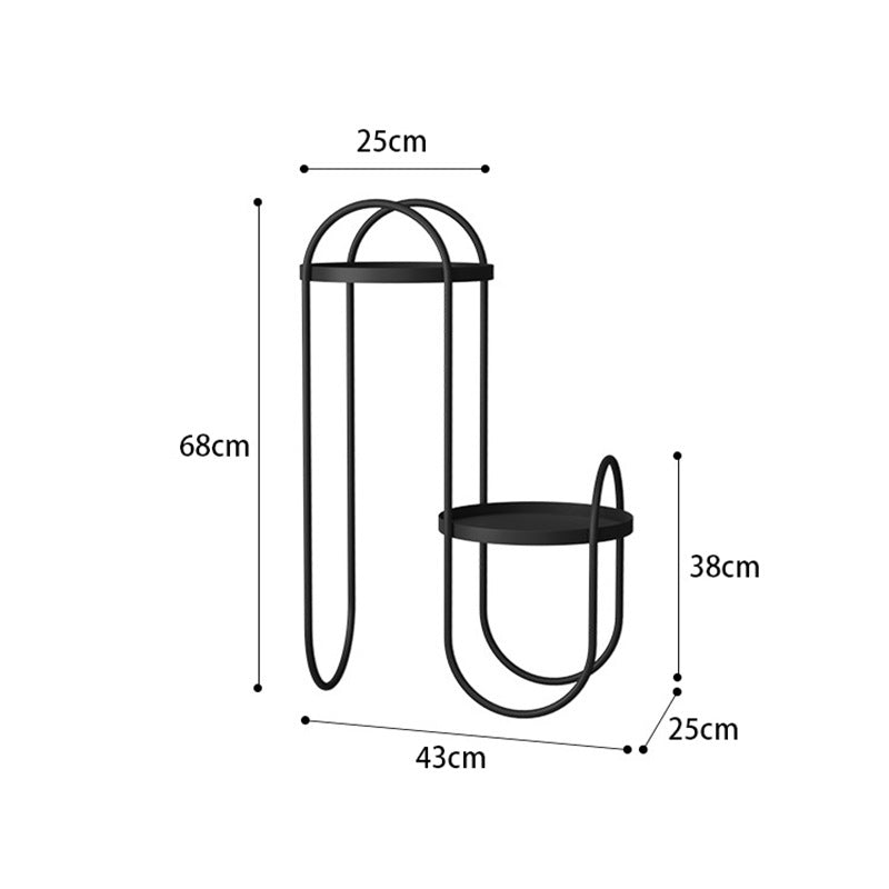 2 Tier Plant Stand Iron Flower Pot Holder Potted Plant Stand Indoor Outdoor Display Rack For Home Patio Garden Balcony Decor